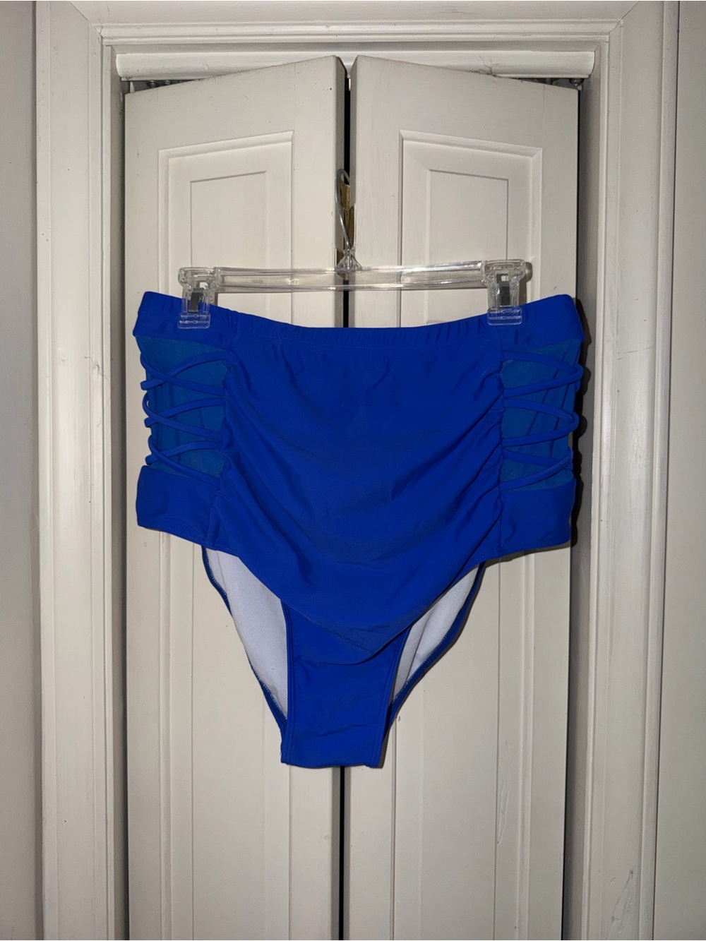 ✨5/$30✨ High-Waist Royal Blue Bikini Bottom with Side Lattice